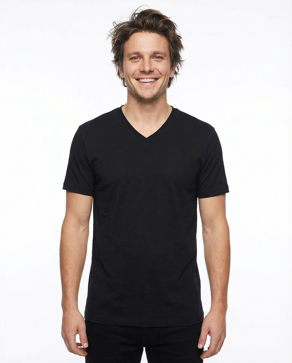 V-Neck Men's Solid T-Shirt