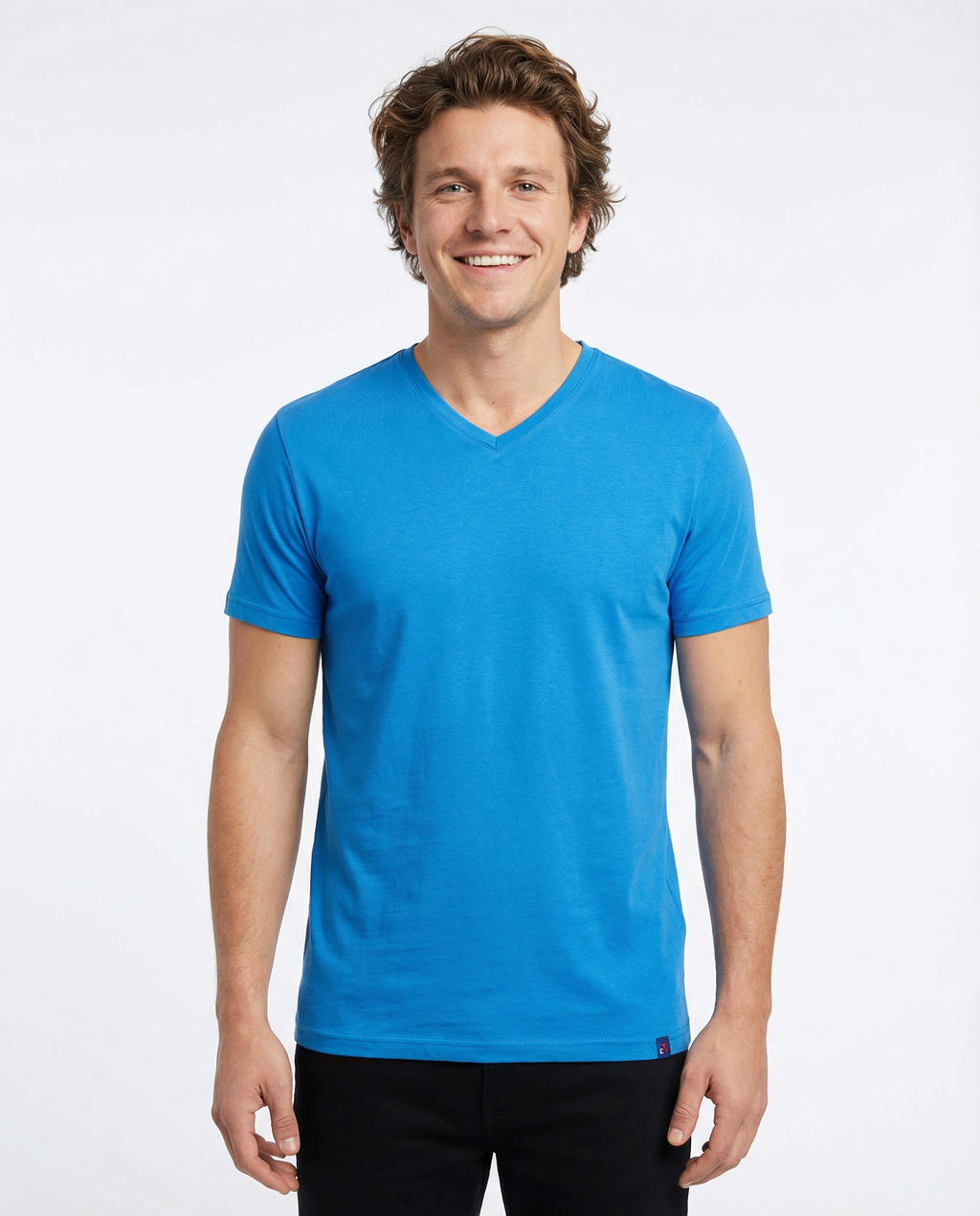 V-Neck Men's Solid T-Shirt