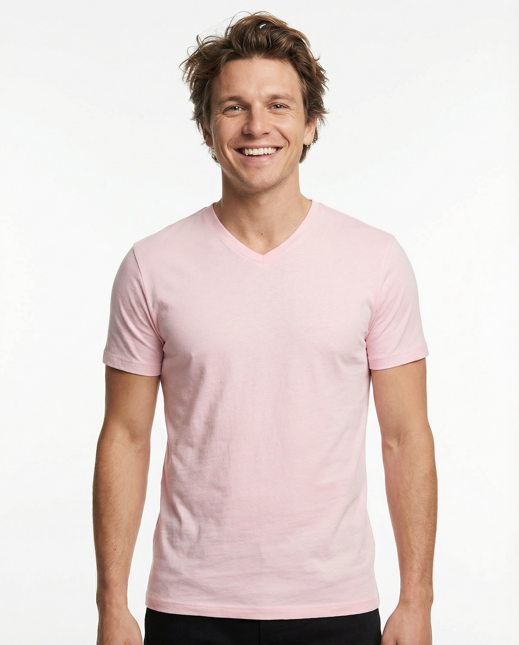 V-Neck Men's Solid T-Shirt
