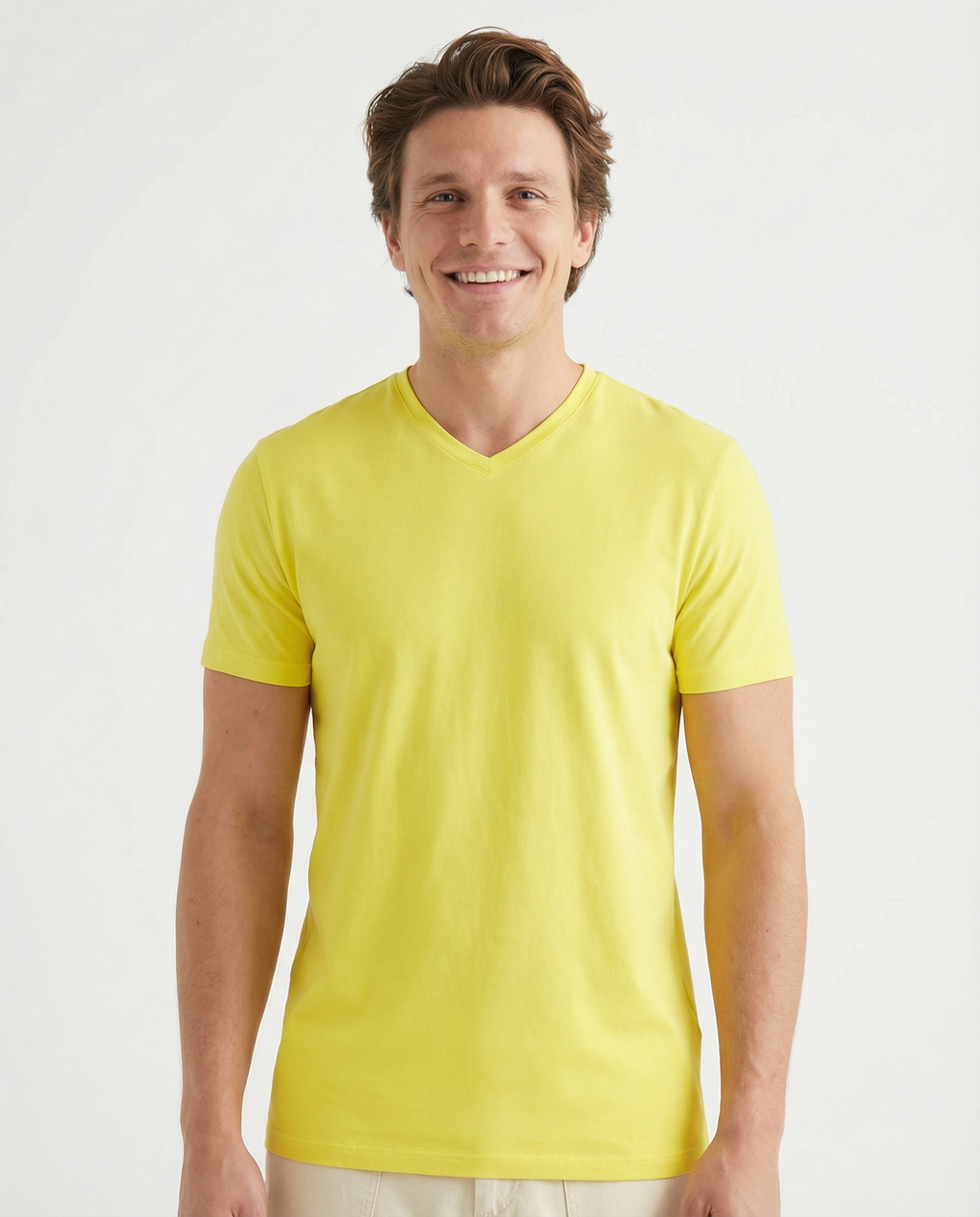 V-Neck Men's Solid T-Shirt