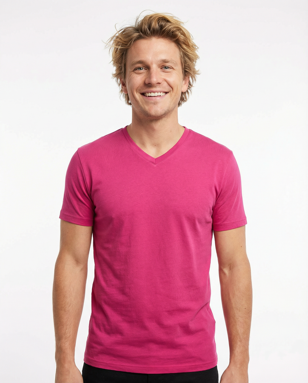 V-Neck Men's Solid T-Shirt