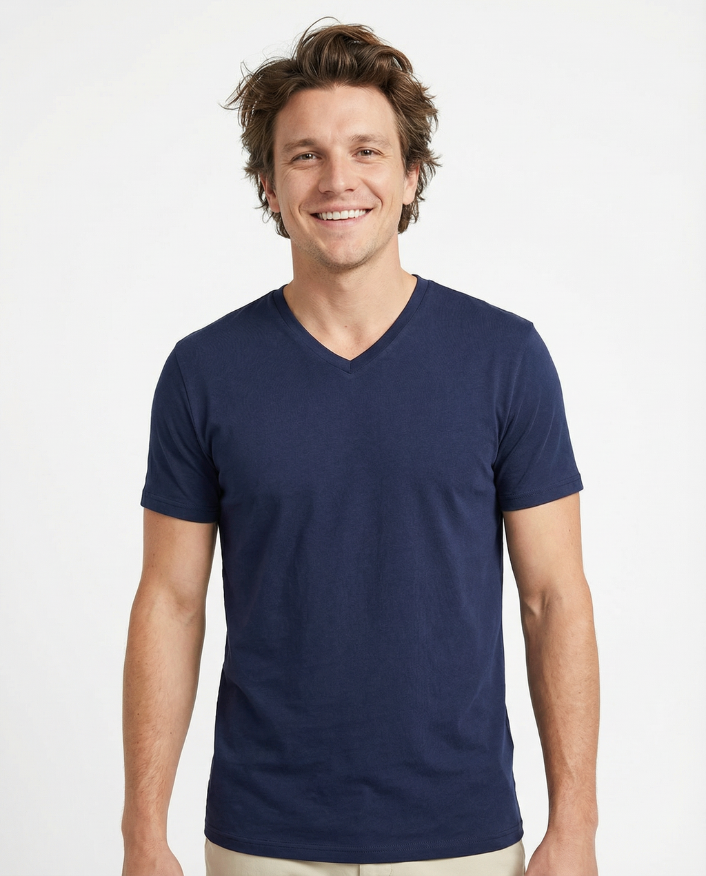 V-Neck Men's Solid T-Shirt