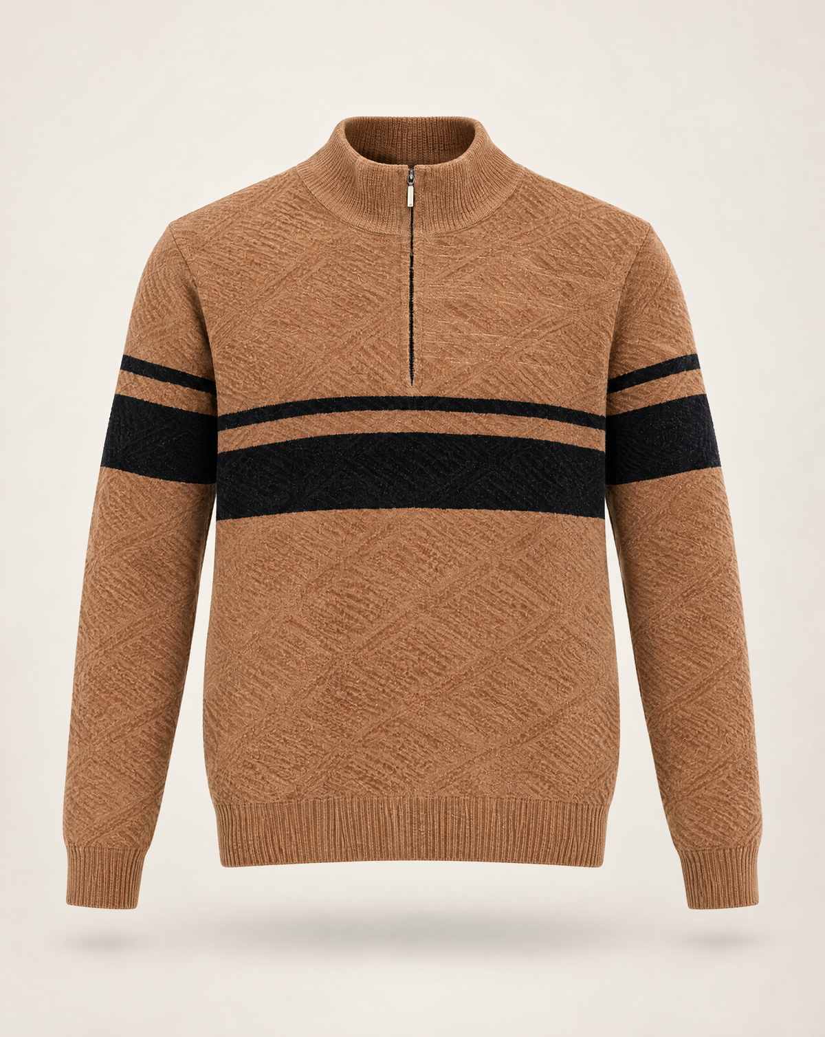 TRCK-11588 - Mock Neck Quarter Zip Sweater