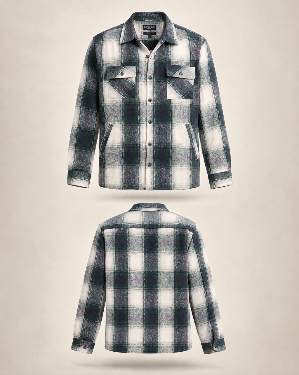 JCSH-55-Men’S Plaid Shirt Jacket With Pockets