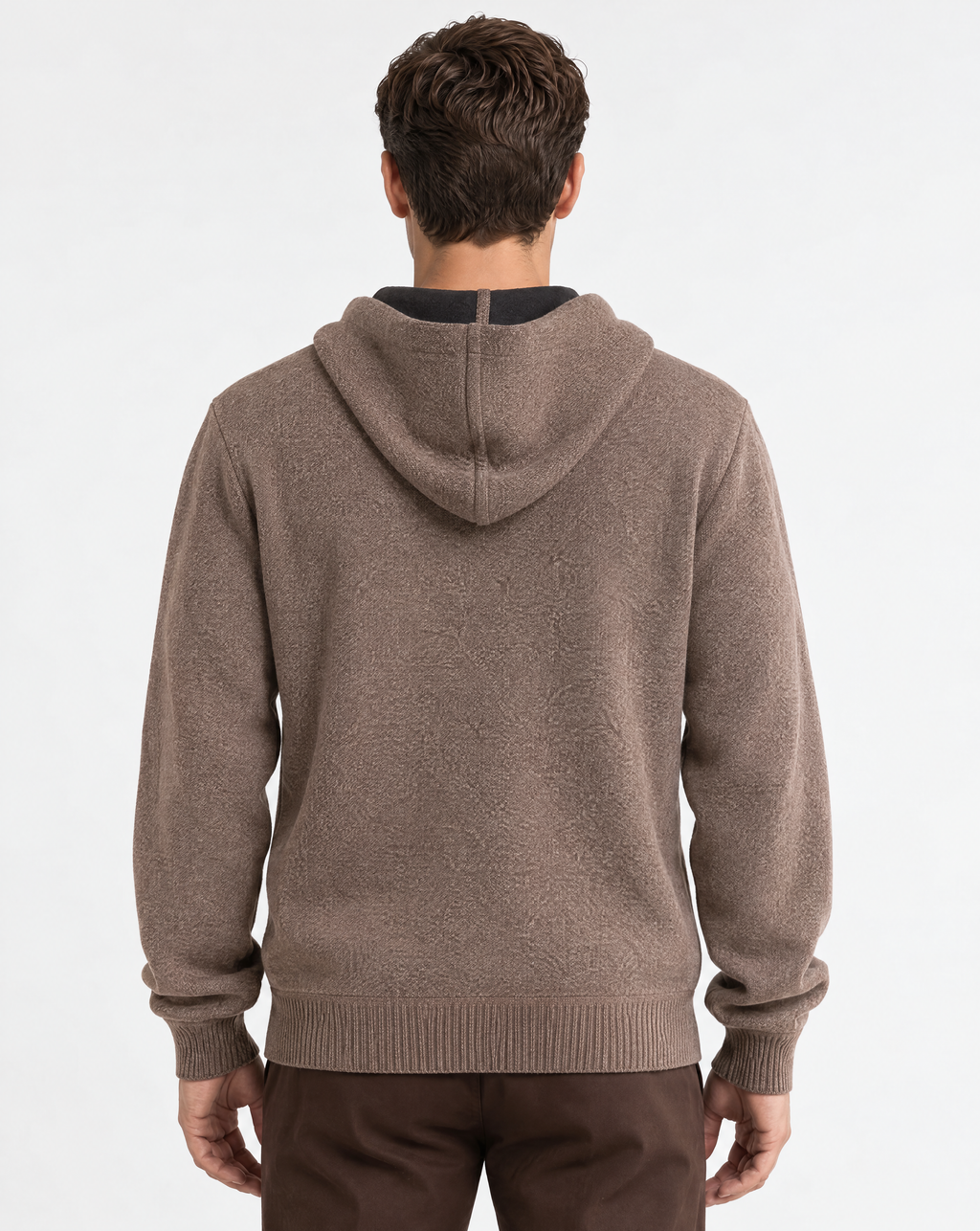JCS-505-BH-3 Button Hoodie Melange Sweater