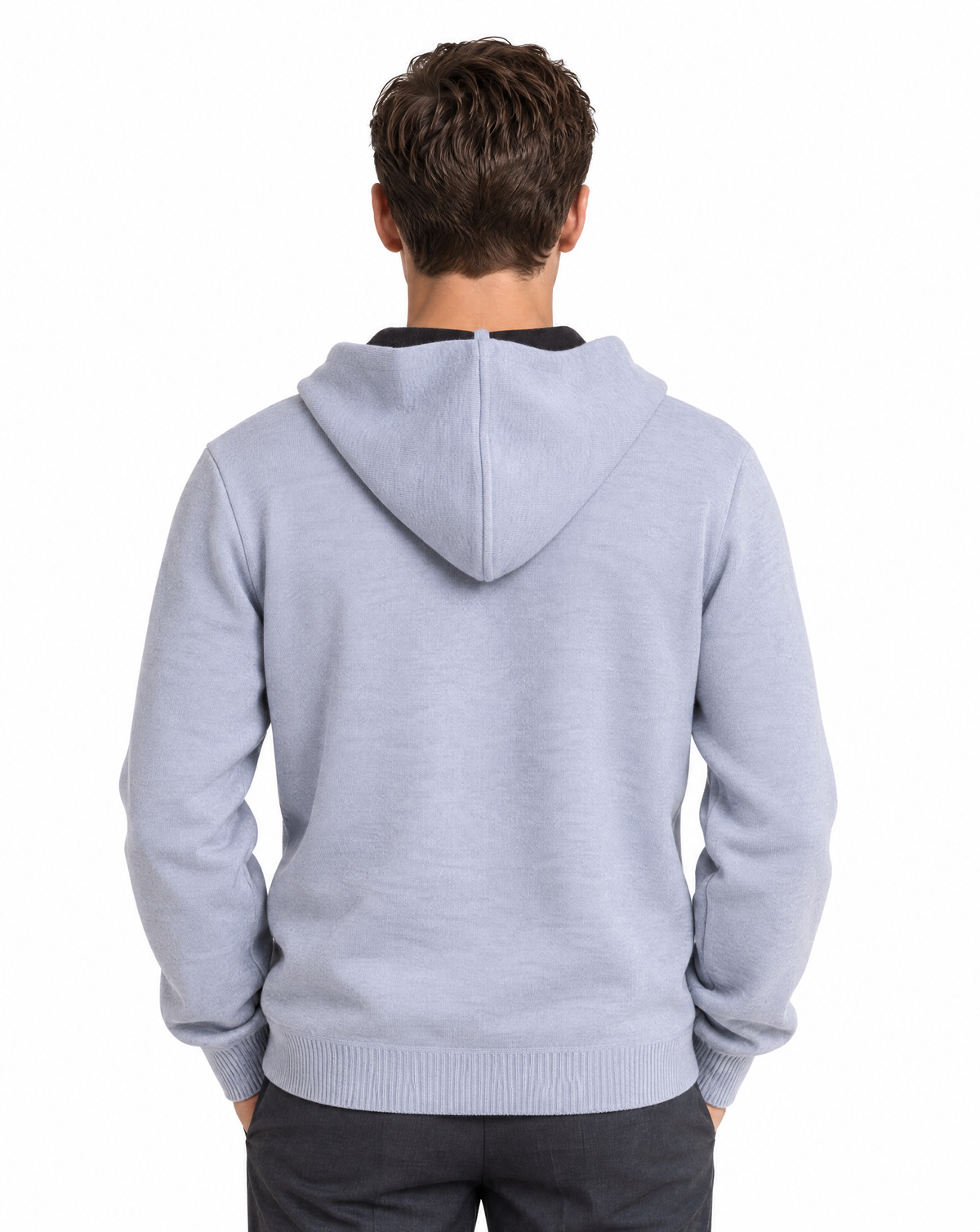 JCS-505-BH-3 Button Hoodie Melange Sweater