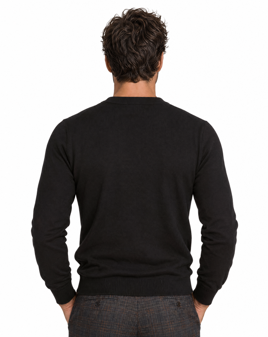 TRCK-11555-SLIM FIT CREW NECK SWEATER