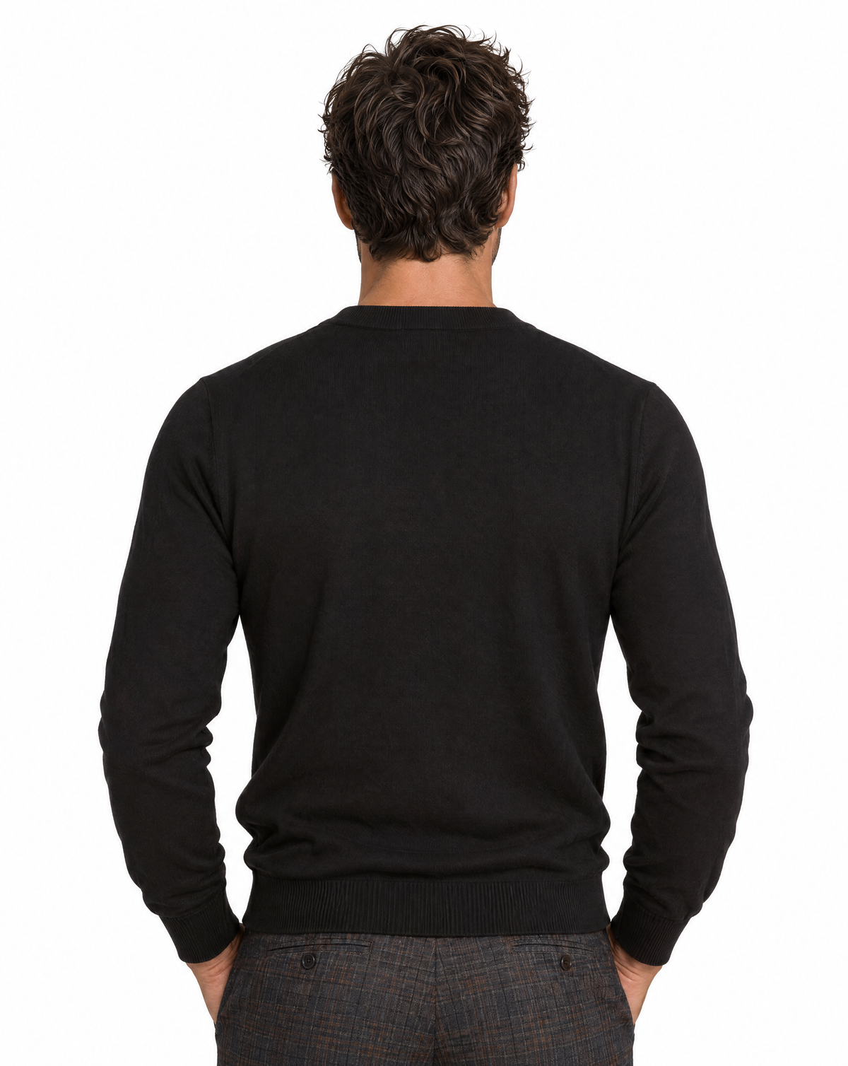 TRCK-11555-SLIM FIT CREW NECK SWEATER