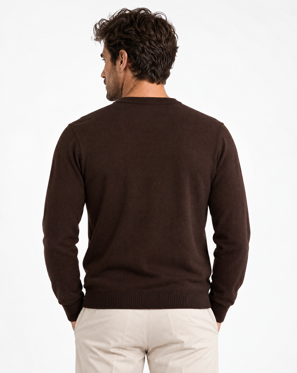 TRCK-11555-SLIM FIT CREW NECK SWEATER