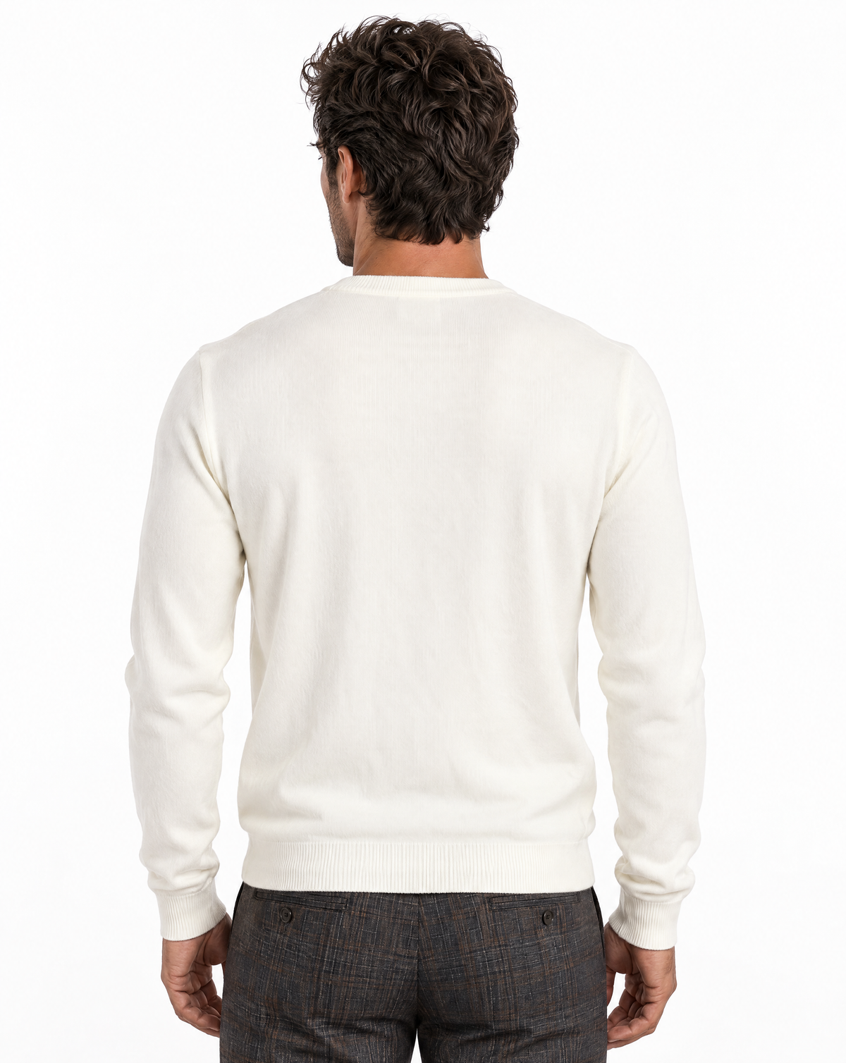 TRCK-11555-SLIM FIT CREW NECK SWEATER