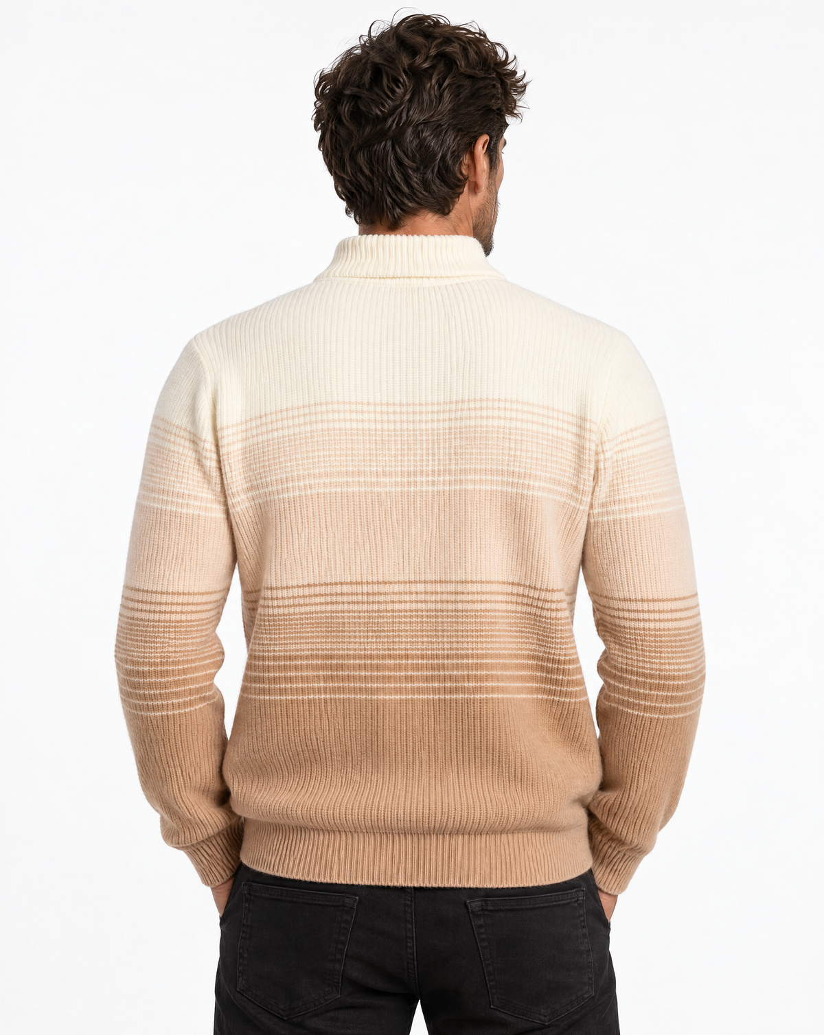 TRCK-11583 - Mock Neck Quarter Zip Sweater