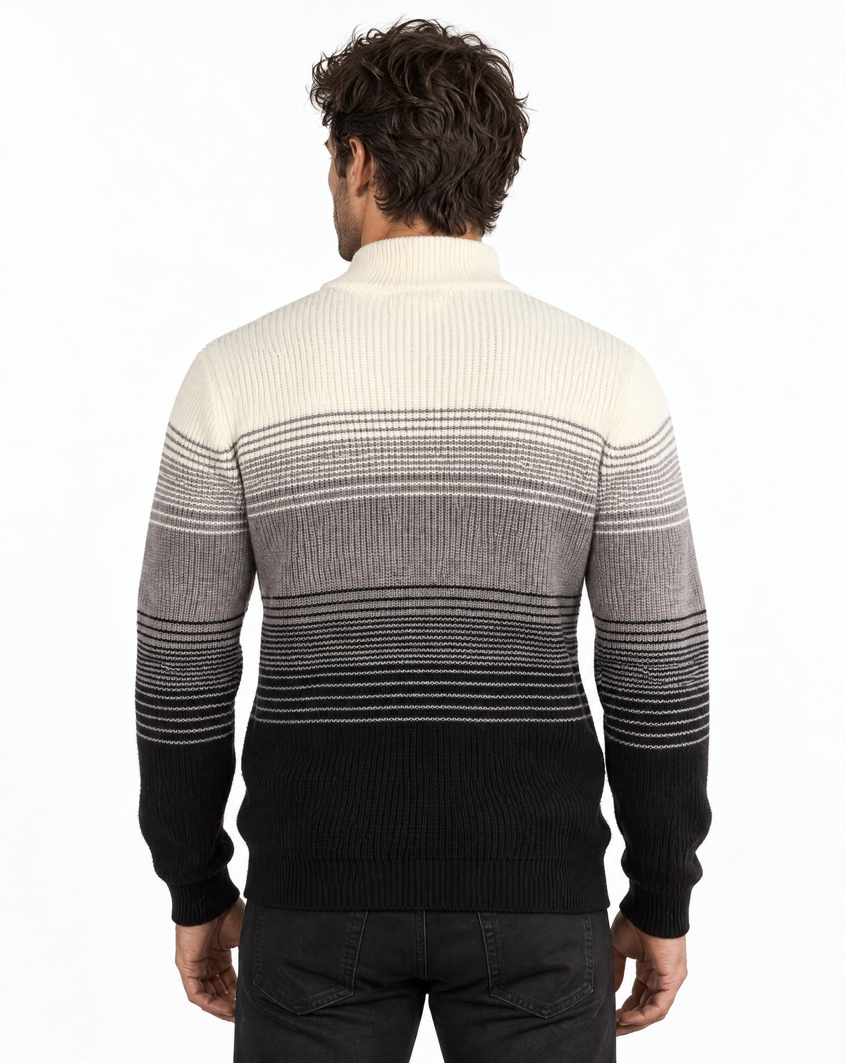 TRCK-11583 - Mock Neck Quarter Zip Sweater