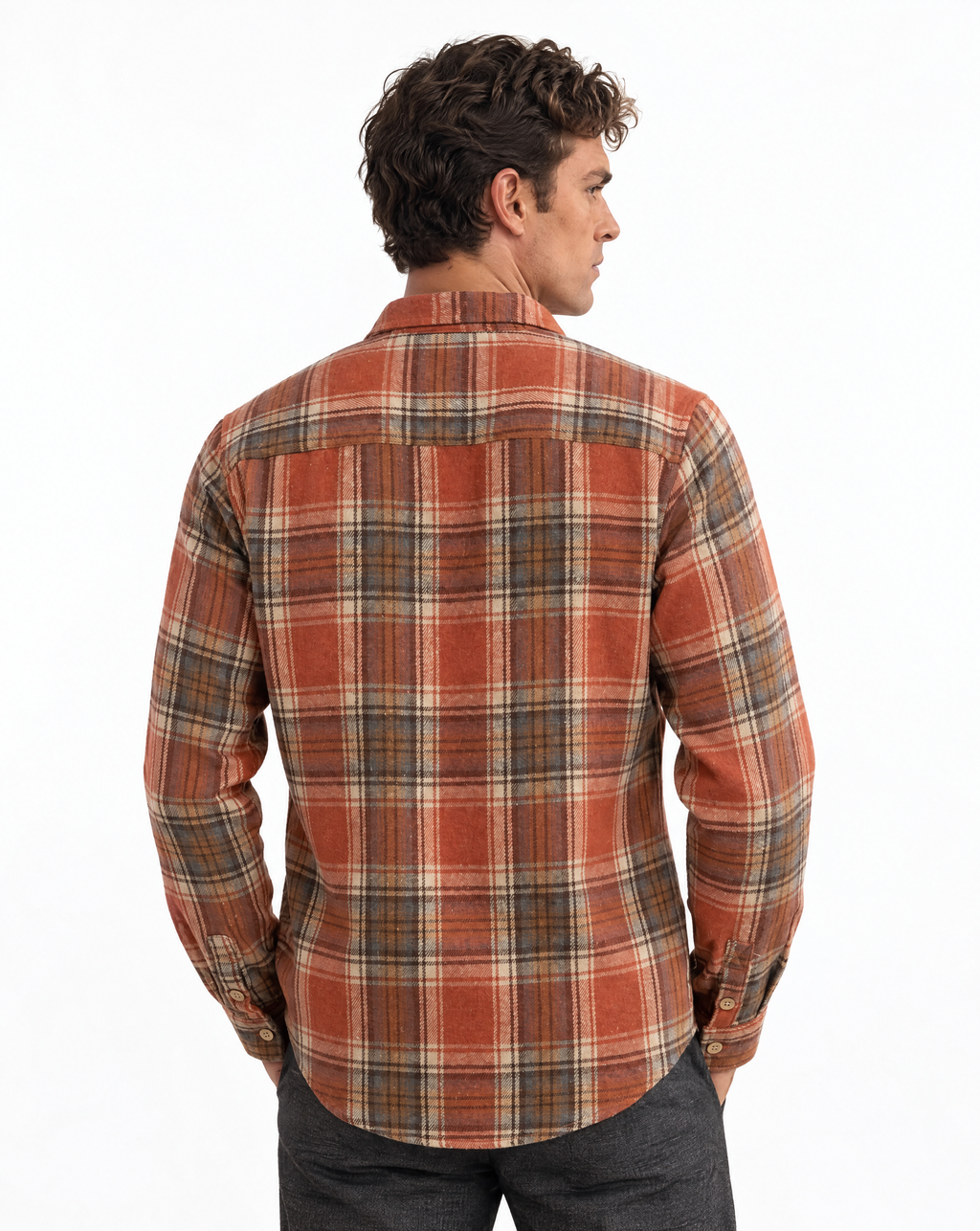 JCLS-129-Plaid Flannel Shirt