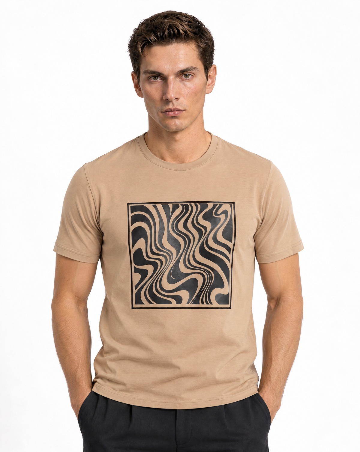 TRTD-1149-3D Abstract Short Sleeve T-Shirt