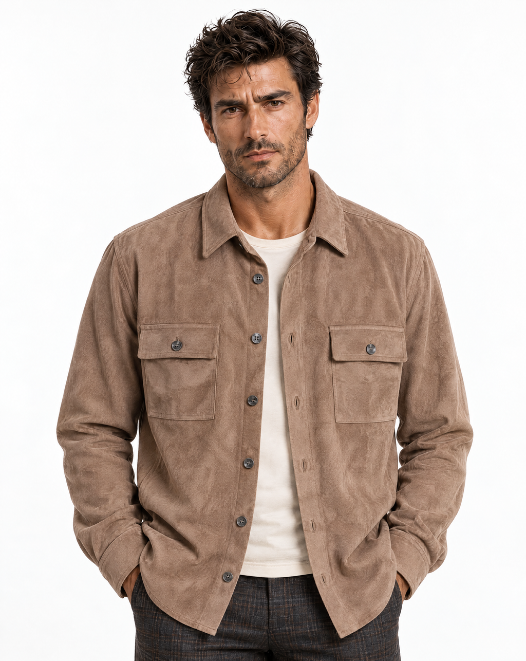 JCSH-52-Faux Suede Jacket