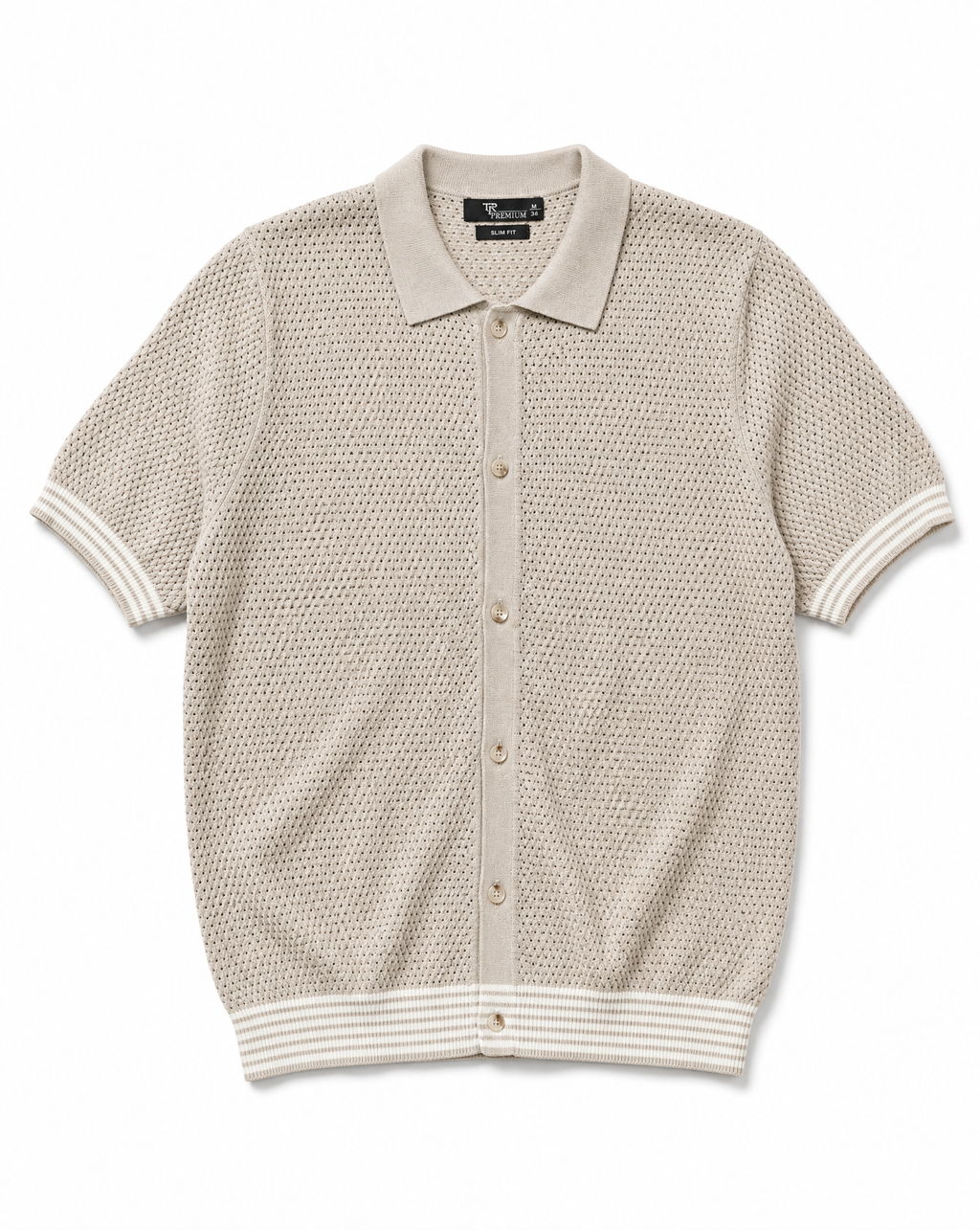 TKST-1001-Textured Sweater Polo