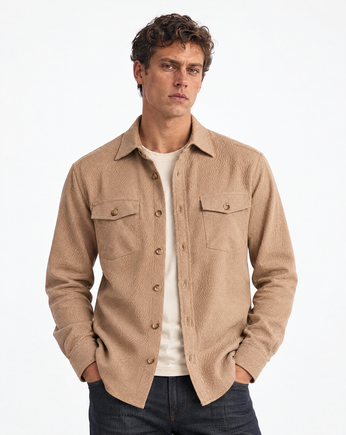JCLS-132-Chevron Button-Up Shirt