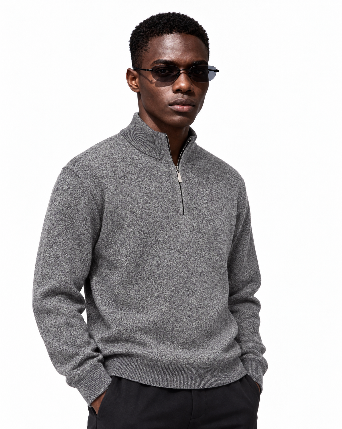 1/4 Zip Melange Sweater – JCS-508-QZ