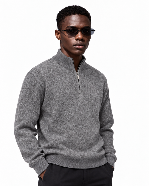 1/4 Zip Melange Sweater – JCS-508-QZ