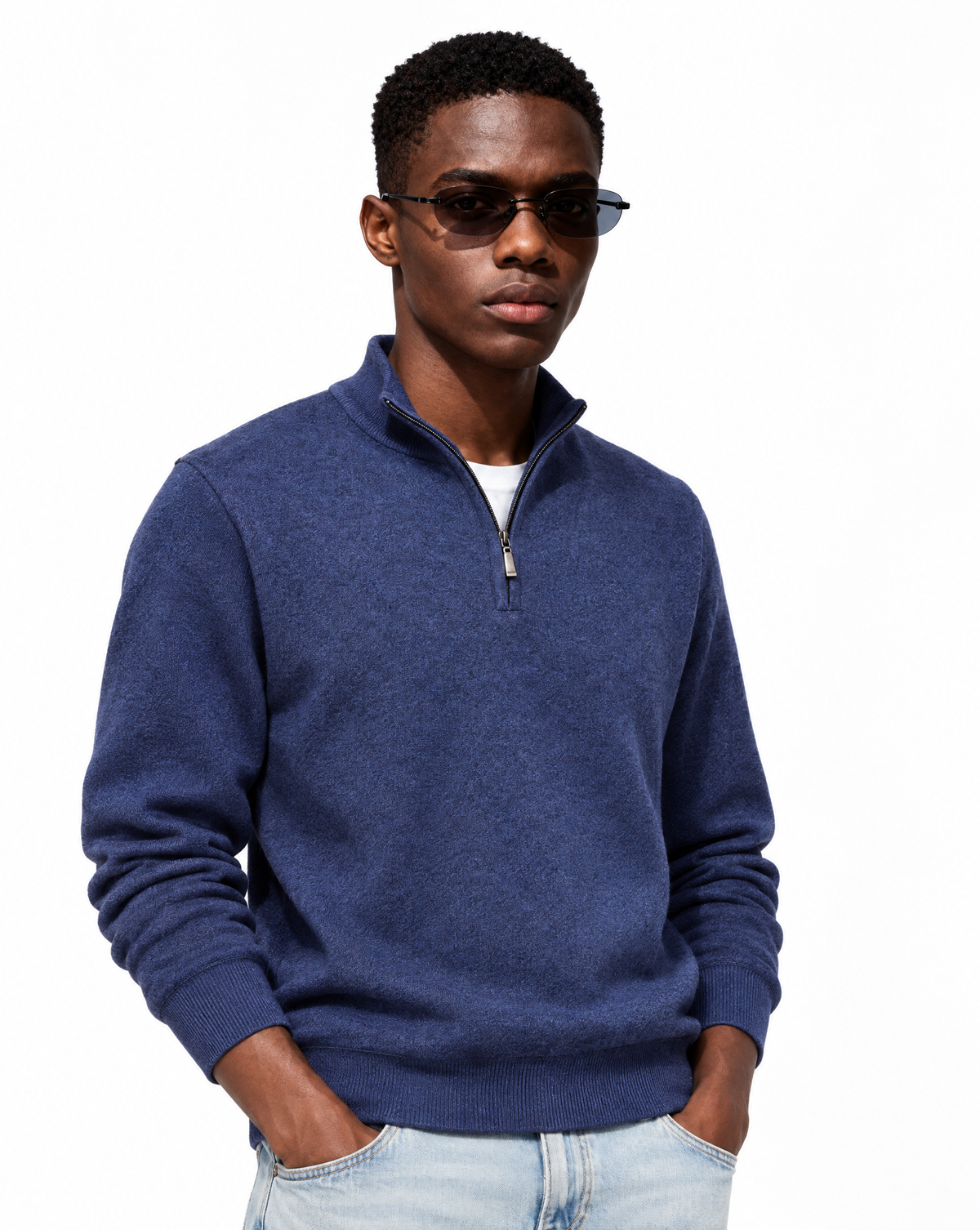 1/4 Zip Melange Sweater – JCS-508-QZ