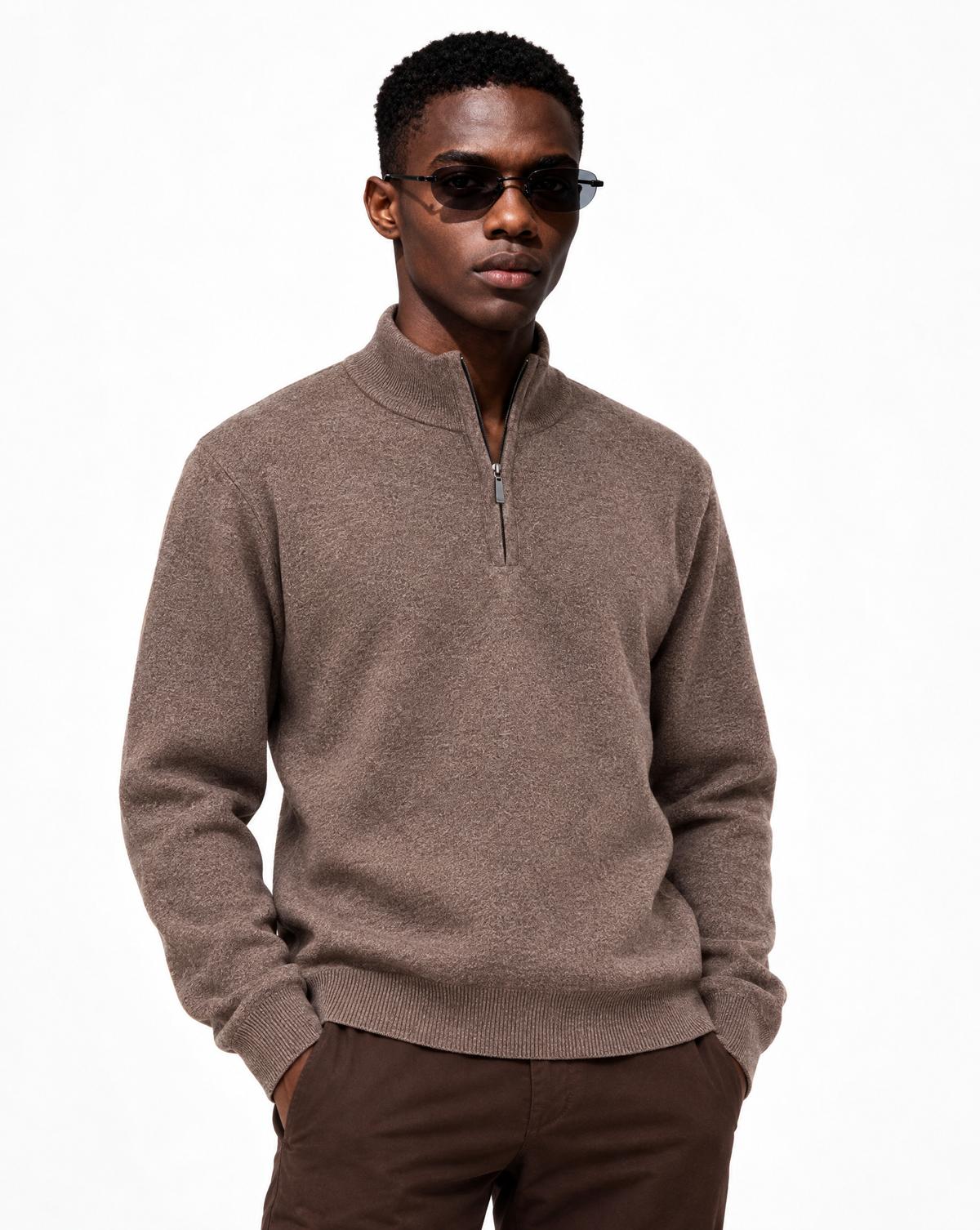 1/4 Zip Melange Sweater – JCS-508-QZ