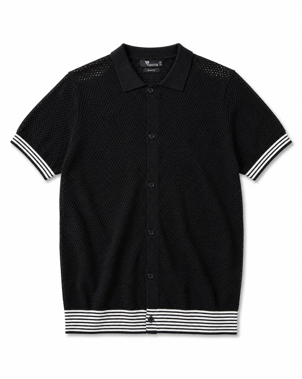 TKST-1001-Textured Sweater Polo