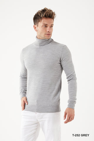 T-252 TR PREMIUM MUSCLE FIT TURTLE NECK SWEATER