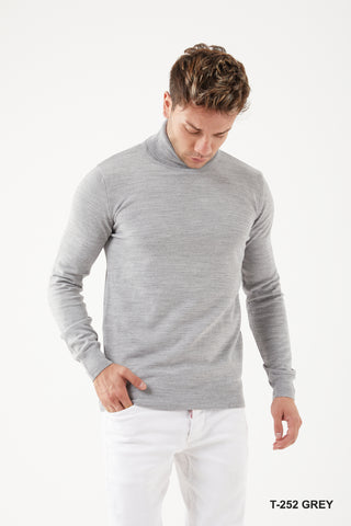 T-252 TR PREMIUM MUSCLE FIT TURTLE NECK SWEATER