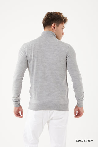 T-252 TR PREMIUM MUSCLE FIT TURTLE NECK SWEATER