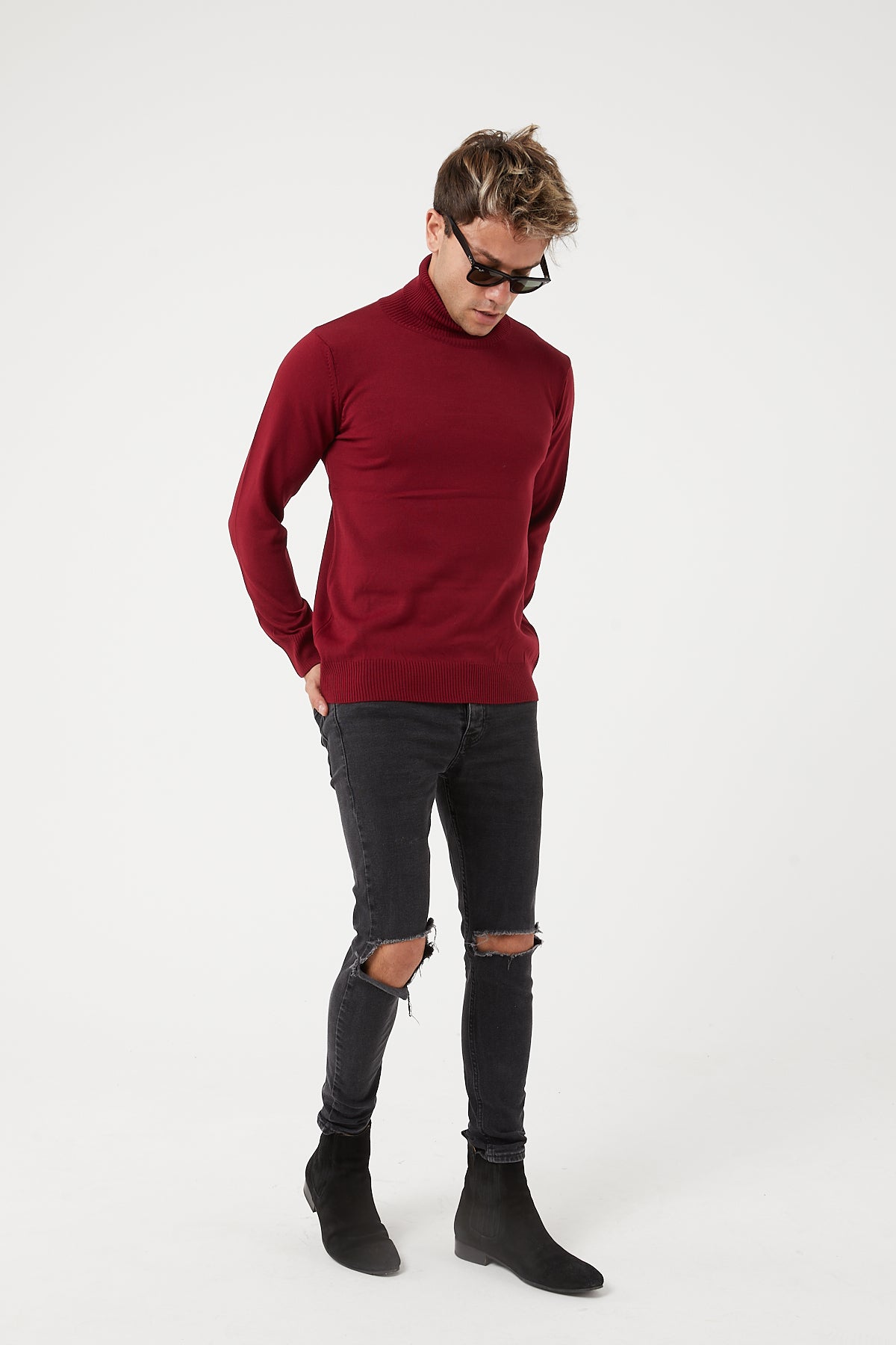 TR Premium Slim Fit Wool Turtle Neck Sweater for men - TR-11477