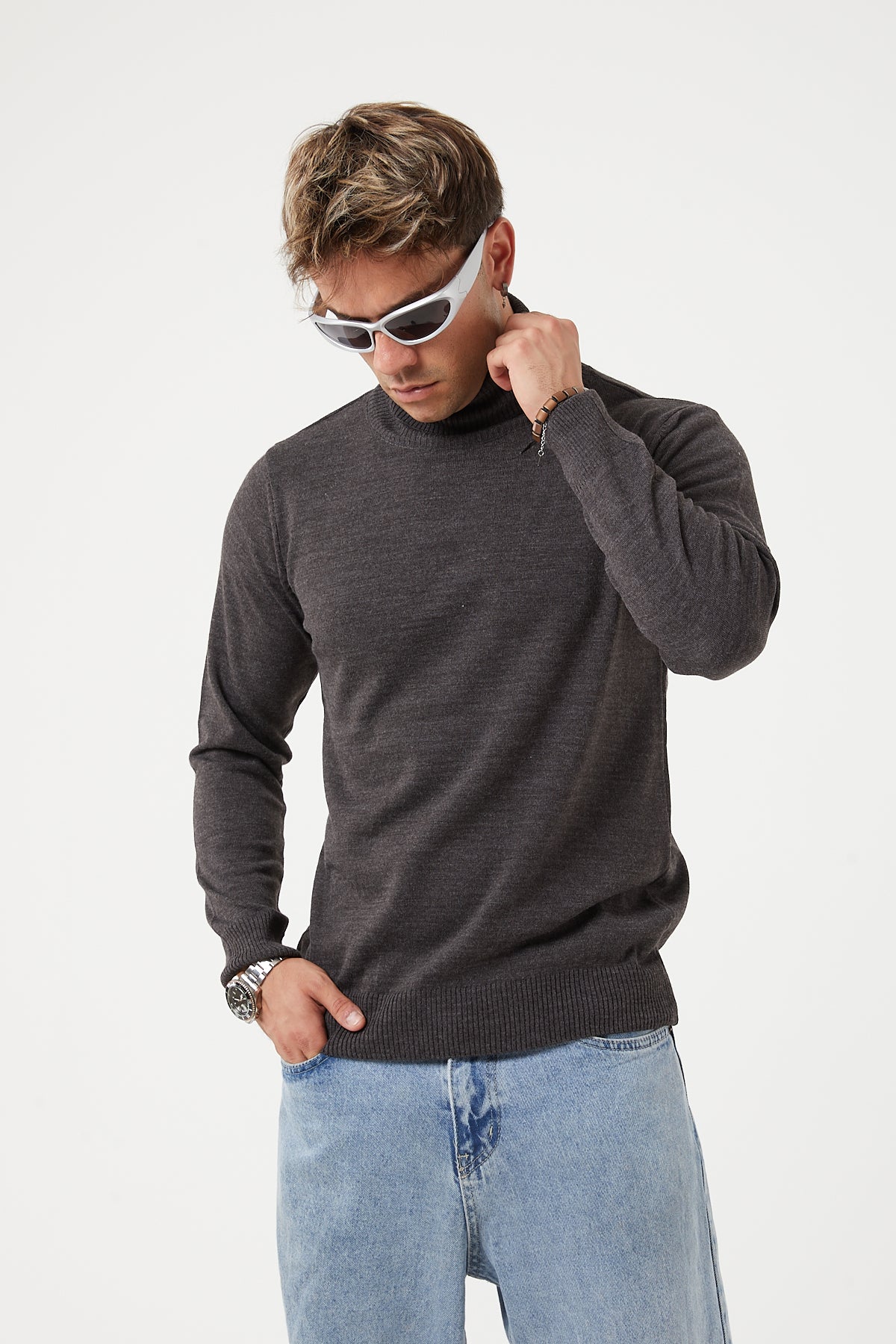 TR Premium Slim Fit Wool Turtle Neck Sweater for men - TR-11477