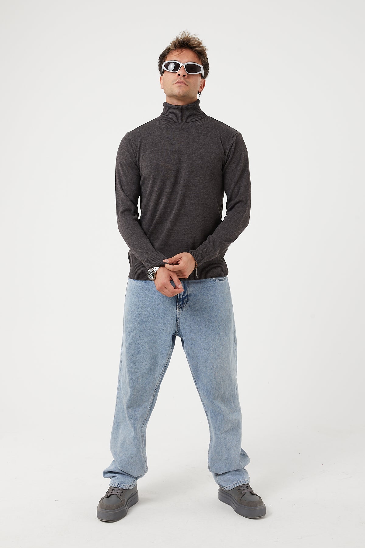 TR Premium Slim Fit Wool Turtle Neck Sweater for men - TR-11477