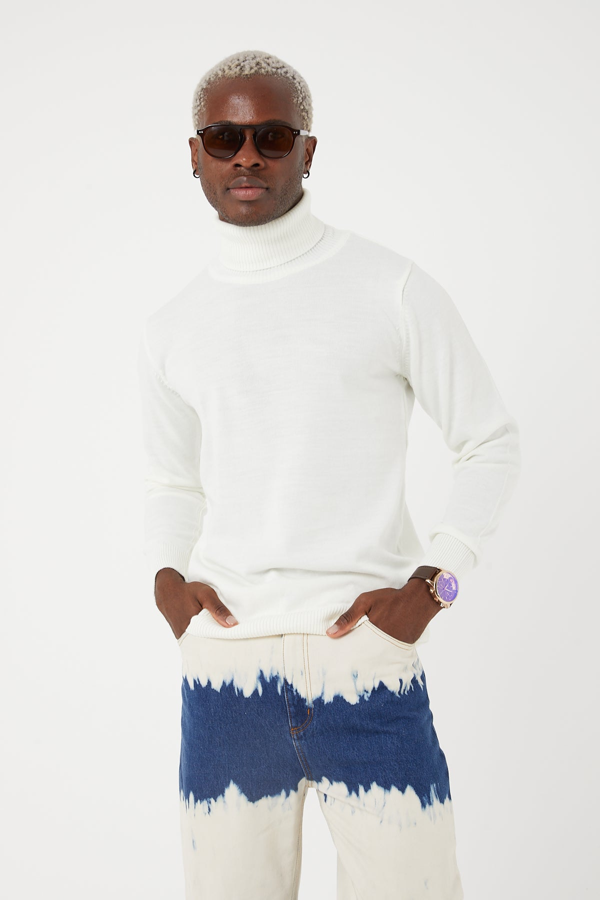 TR Premium Slim Fit Wool Turtle Neck Sweater for men - TR-11477
