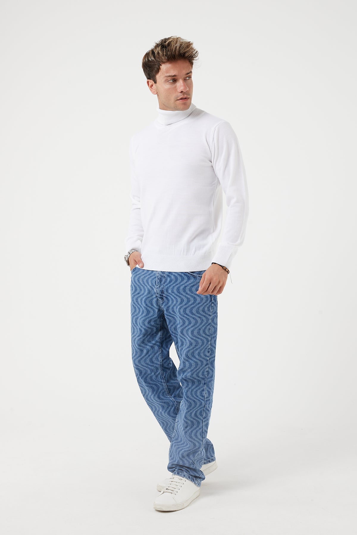 TR Premium Slim Fit Wool Turtle Neck Sweater for men - TR-11477