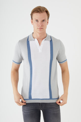 Short sleeve textured knit shirt TR-11511