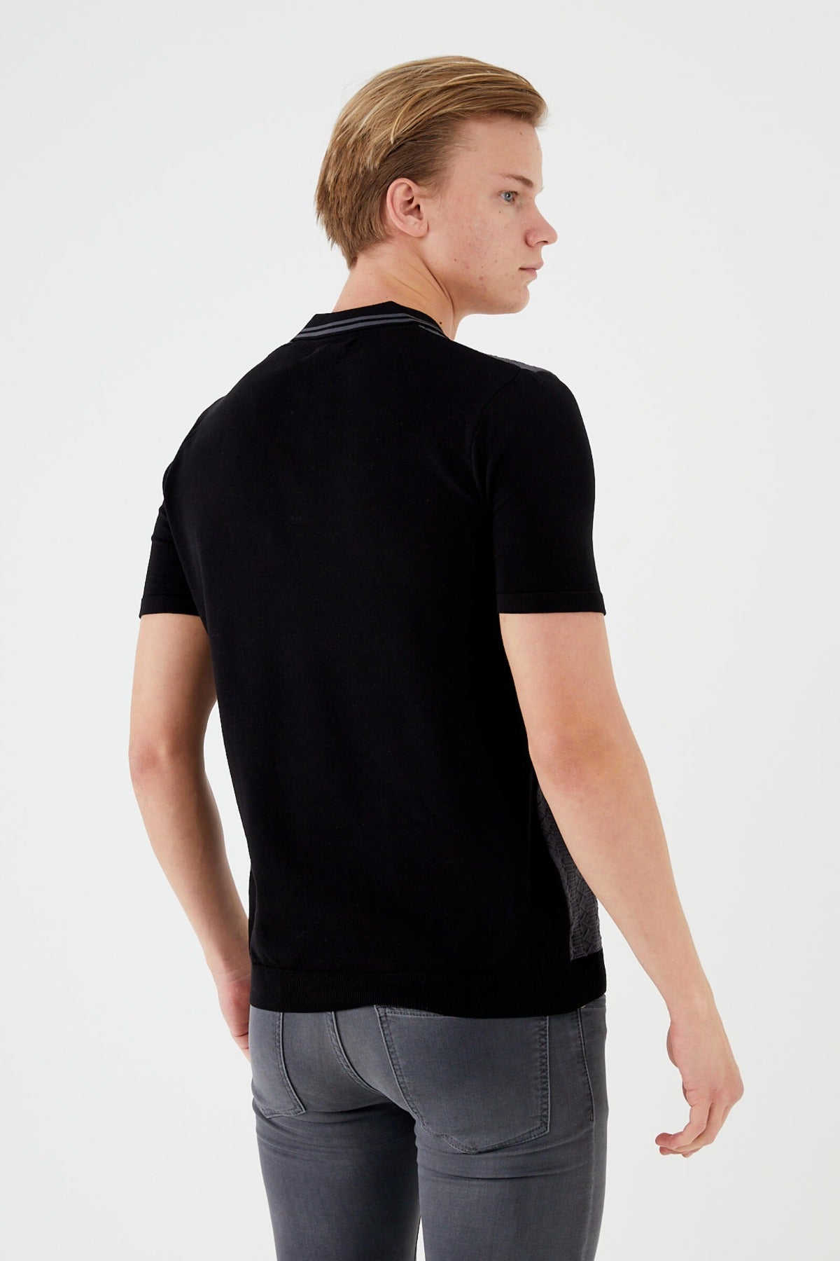 Textured Knit short sleeve shirt  TR-11516