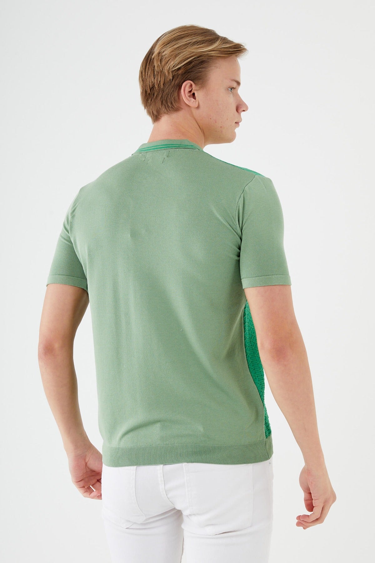 Textured Knit short sleeve shirt  TR-11516