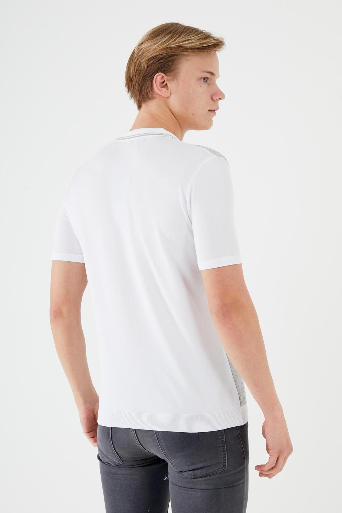 Textured Knit short sleeve shirt  TR-11516