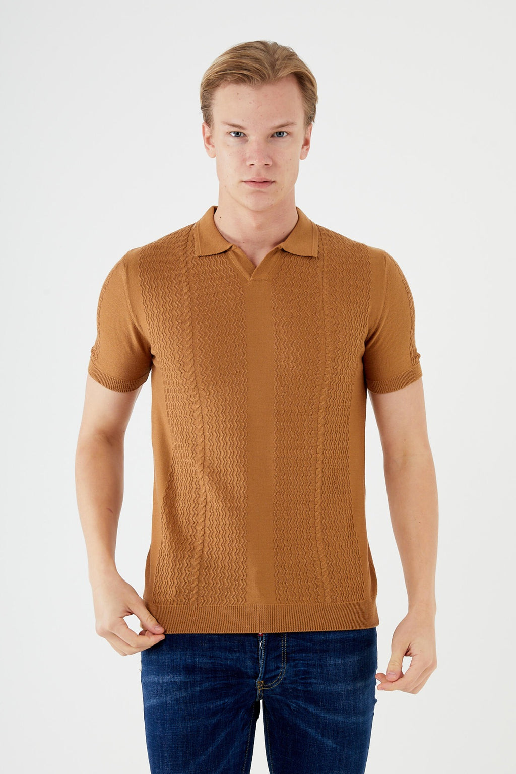 SHORT SLEEVE KNIT SHIRT TR-11517