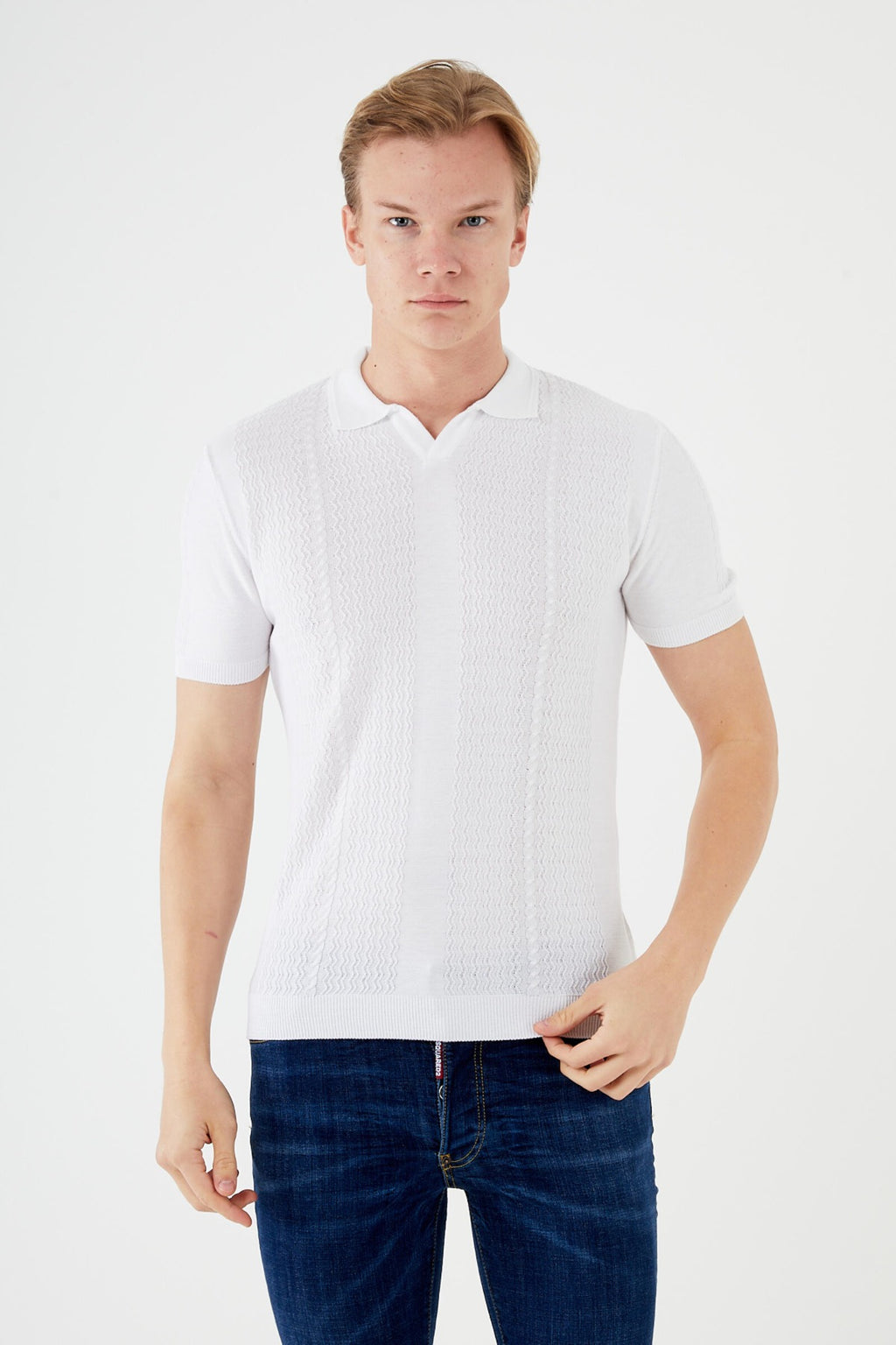 SHORT SLEEVE KNIT SHIRT TR-11517