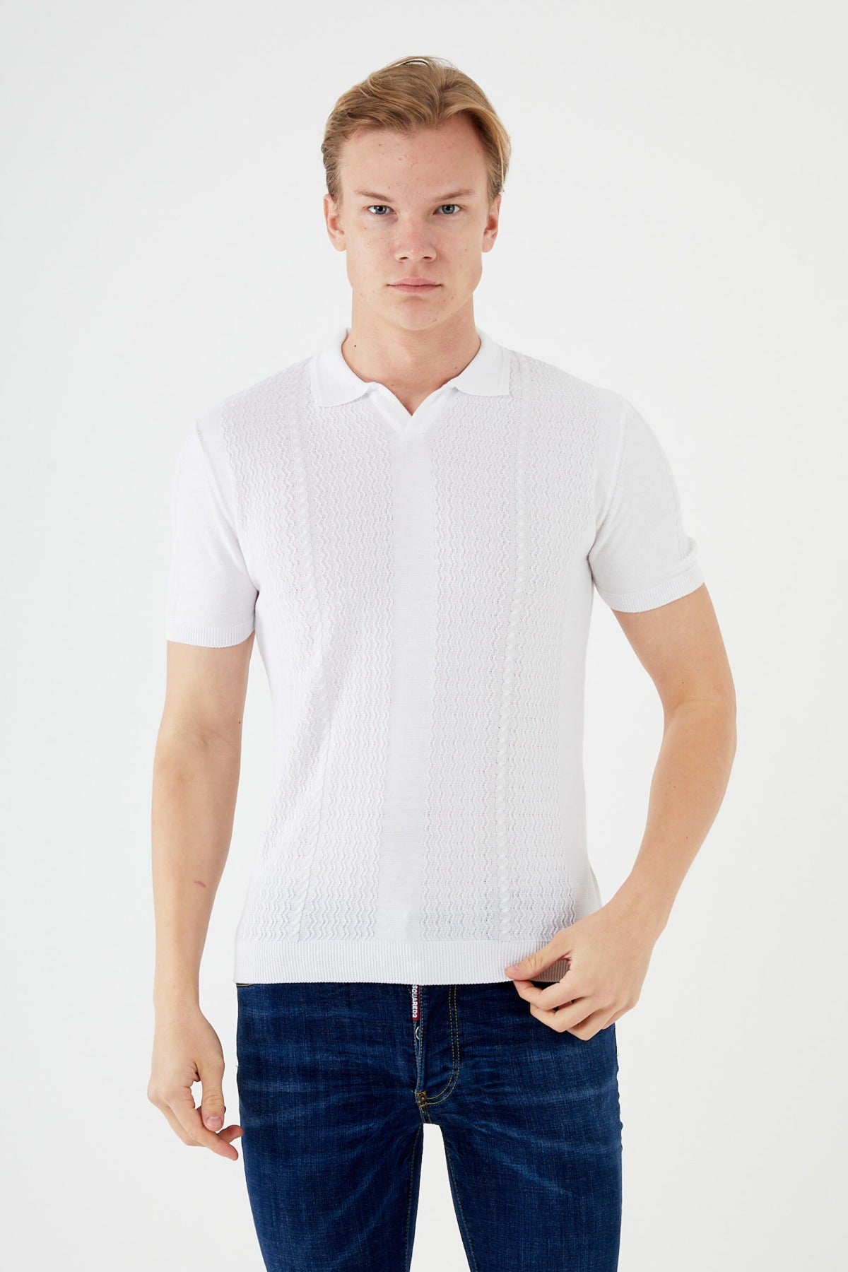 SHORT SLEEVE KNIT SHIRT TR-11517
