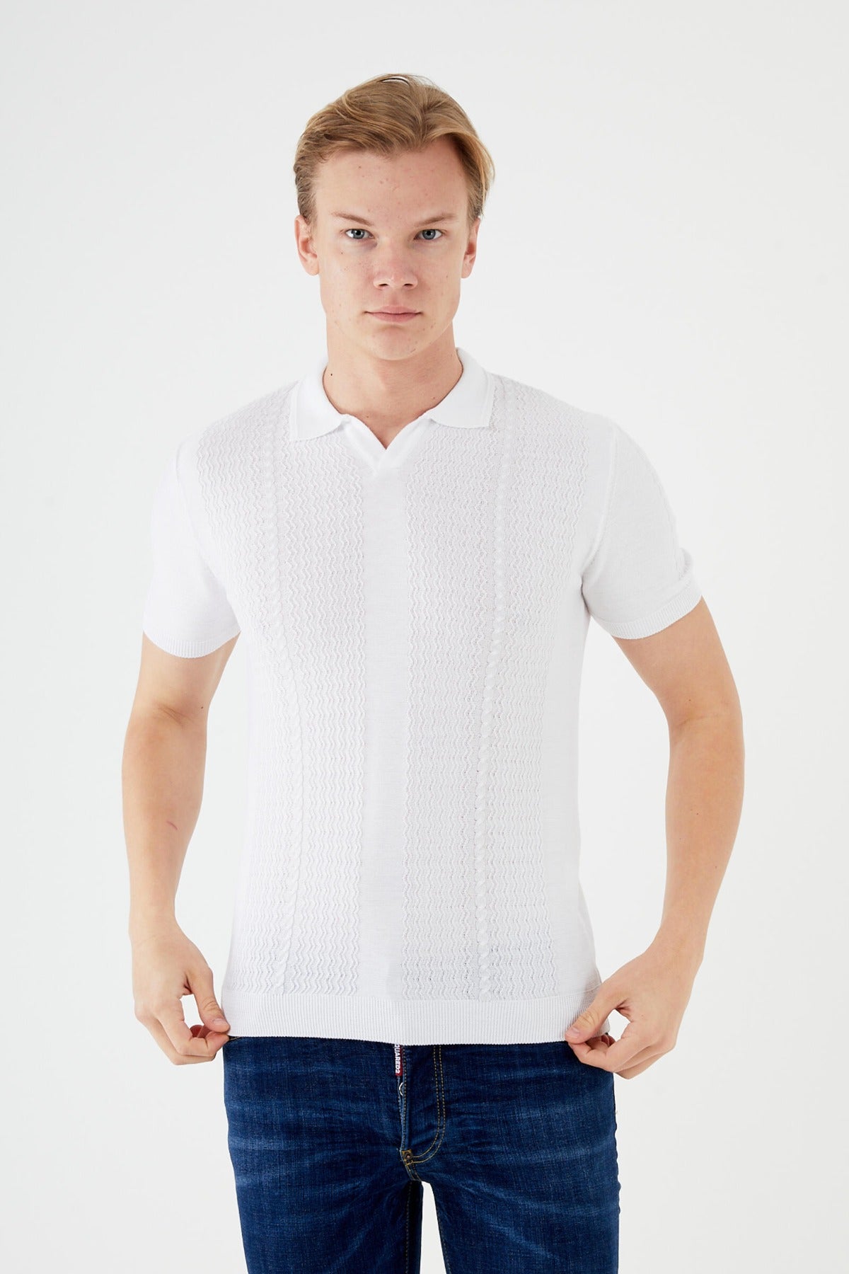 SHORT SLEEVE KNIT SHIRT TR-11517