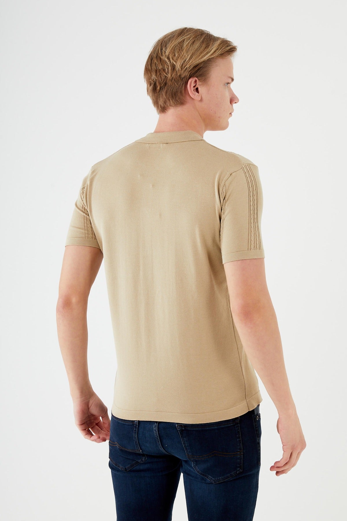 Textured Knit short sleeve shirt TR-11519