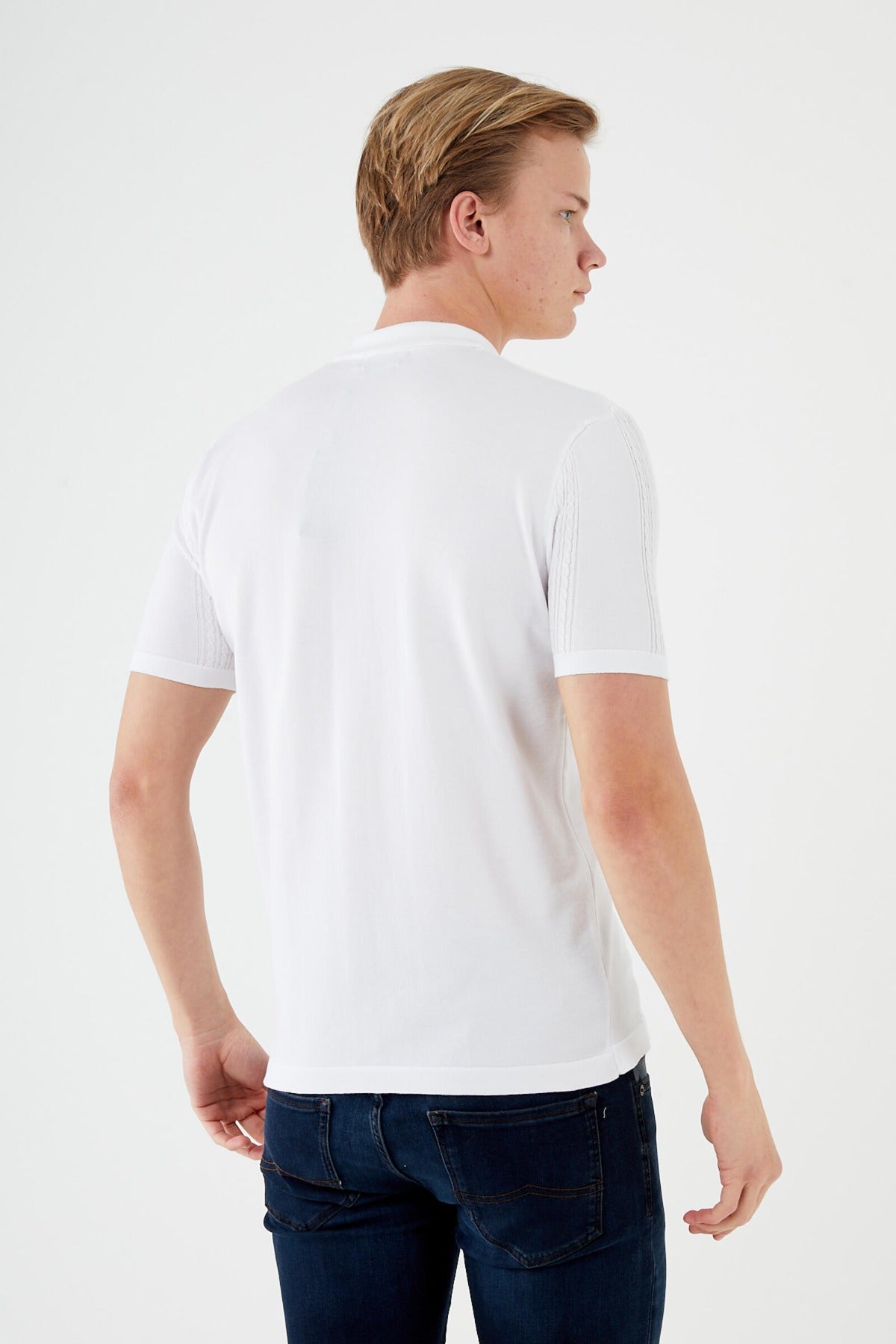 Textured Knit short sleeve shirt TR-11519