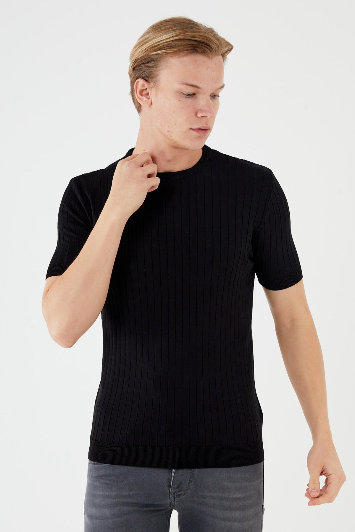 Men's Short Sleeve KNIT SWEATSHIRT TR-11521