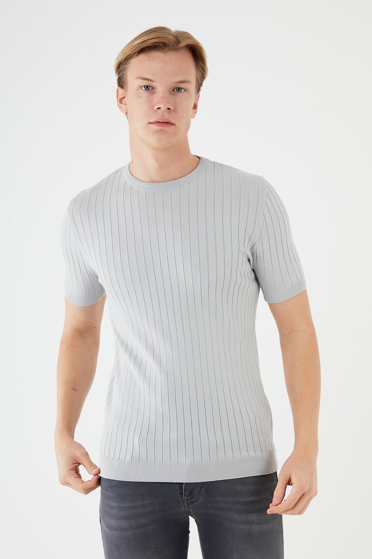 Men's Short Sleeve KNIT SWEATSHIRT TR-11521