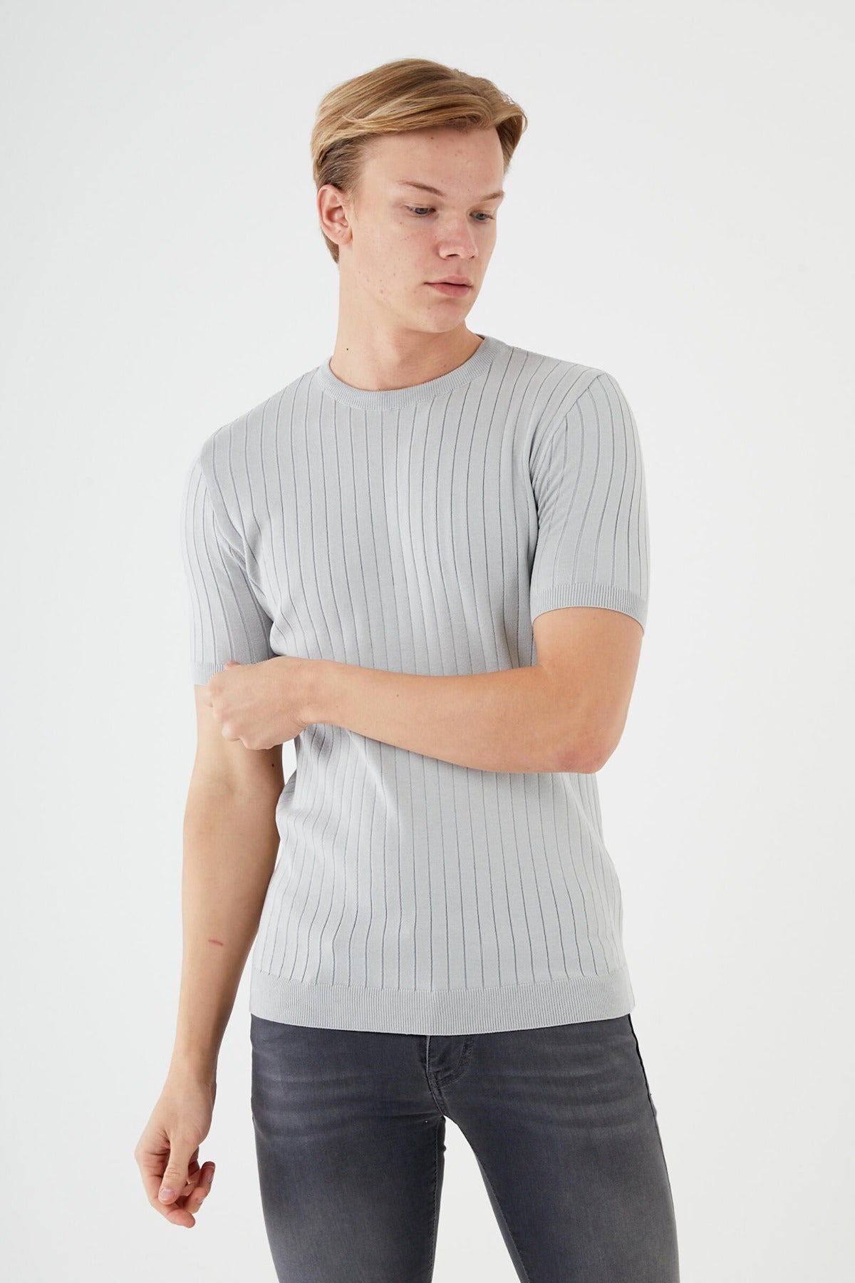 Men's Short Sleeve KNIT SWEATSHIRT TR-11521