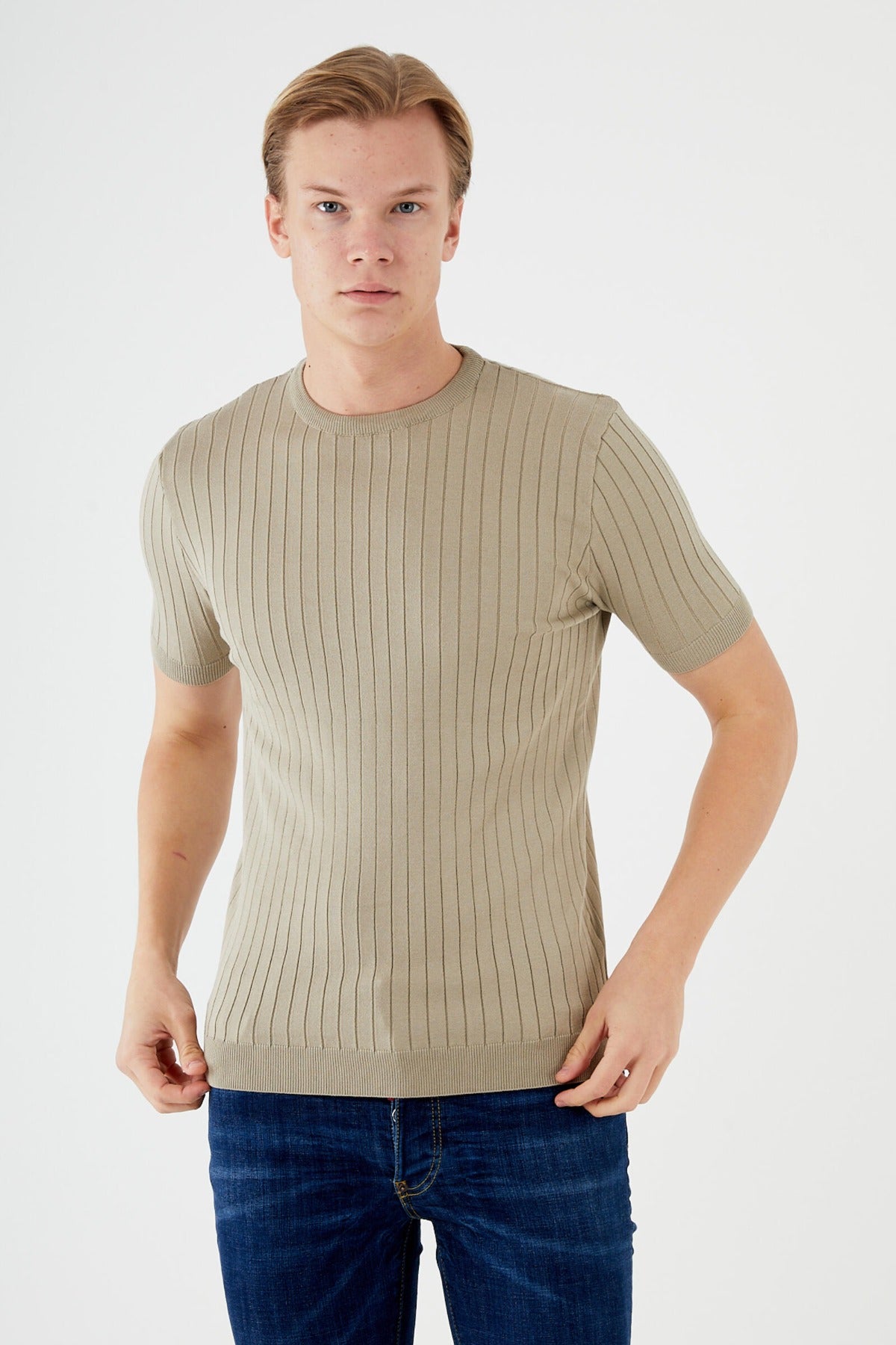 Men's Short Sleeve KNIT SWEATSHIRT TR-11521