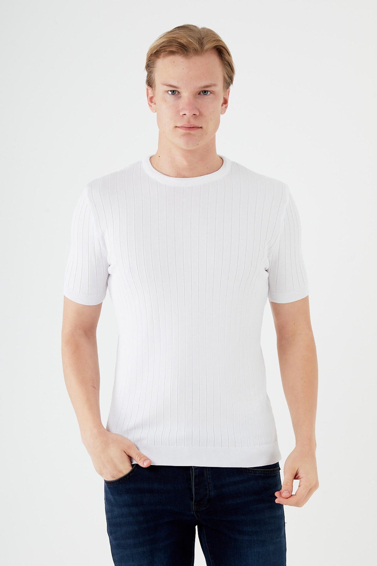 Men's Short Sleeve KNIT SWEATSHIRT TR-11521