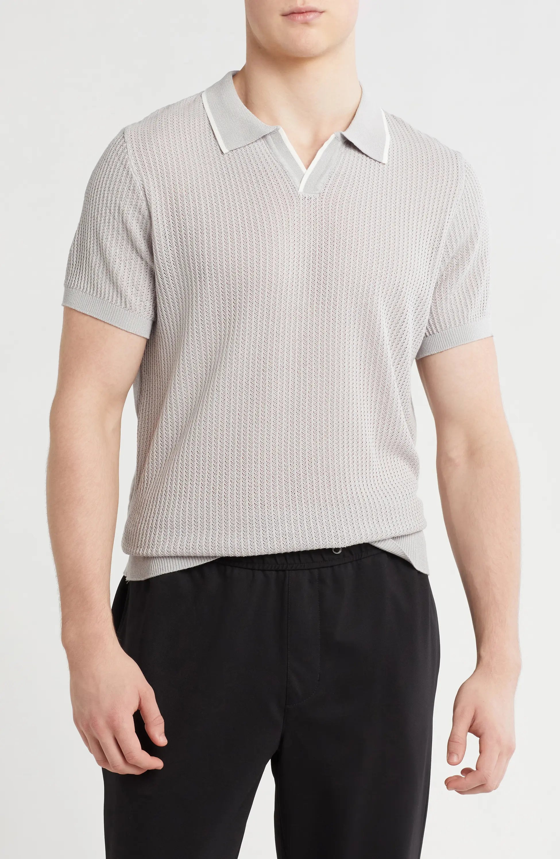TRCK-11540 Johnny Collar Sweater Knit Polo